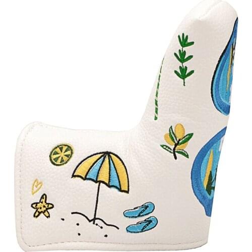 Golf Head Cover with Spider Embroidery Golf Mallet/Blade Putter/Driver/Fairway Wood