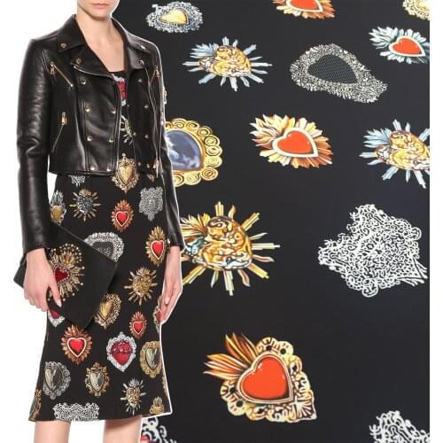 Digital Printing D Brand Nostalgic Series Polyester Printed Fabric Cloth Dress Shirt Spring/Summer Sewing Fabric By Meter