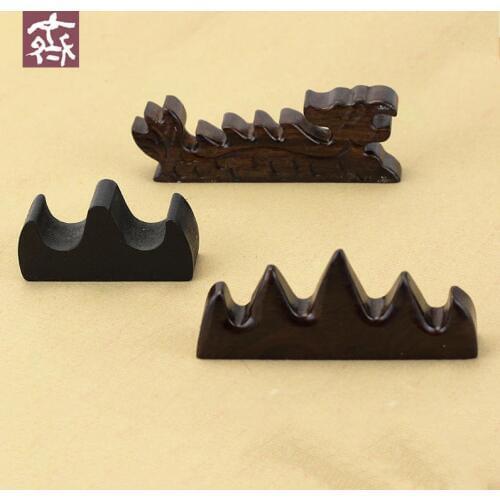 Chinese Brush Calligraphy Pen Wooden Rack Multifunction Ink Holder Chinese Writing Brush Holder Dish Business Gifts Art Supplies