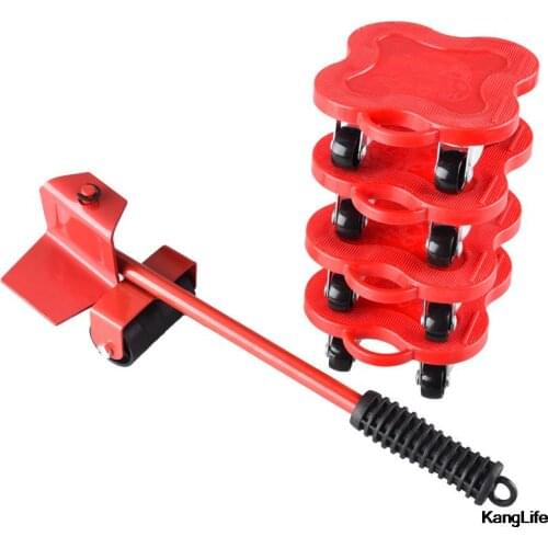 Moving Heavy Objects Household Shifter Multifunctional Handling Tool Moving Artifact Moving Pulley Furniture Moving Tool 5PCS
