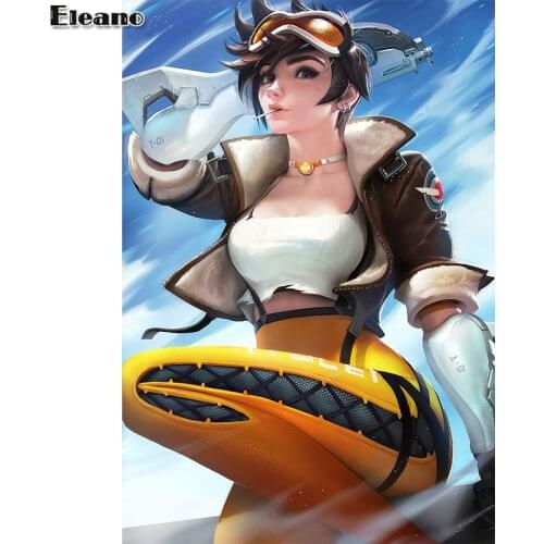 Canvas print game overwatch Tracer sexy girl art posters 40x60 50x70 60x90 Modern wall art bedroom home decorative painting