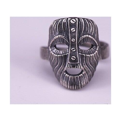 Gothic Personality Retro "dry Face" Mask Ring Classic Punk Ring Trendy Halloween Party Hip Hop Man Women Ring Jewelry Gift