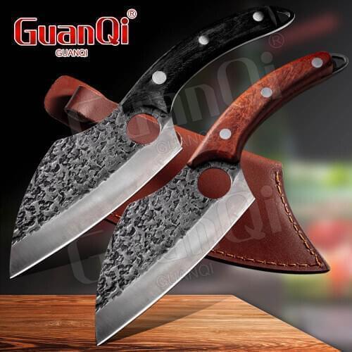 Forged Steel Kitchen Knives Cleaver Butcher Knife Stainless Steel Boning Knife Kitchen Chef Knife Outdoor Cooking Knife Deboning