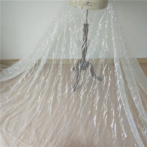 Beautiful sequins lace fabric special embroidery lace for dress
