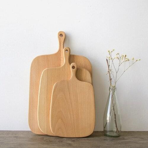 Creative Simple Fashion Beech Kitchen Household Square Solid Wood Cutting Board