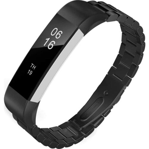 Metal Replacement Strap for with Fitbit Alta Bands & Fitbit Alta hr Bands Accessories Bracelet Stainless Steel Wrist Bands Black