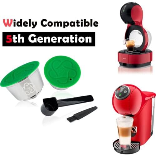 Refillable Coffee Capsule Pods For Nescafe Dolce Gusto Lumio Reusable Crema Coffee Filters Milk Frother Latte Art Set