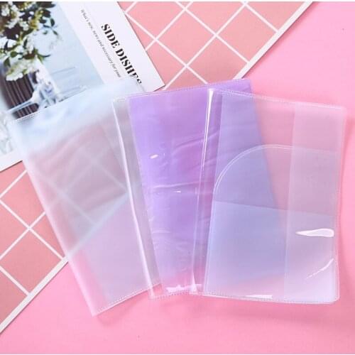 Fashion Transparent Passport Cover Wallet Travel Ticket ID Credit Card Holders PVC Solid Color Clear Passport Holder Case Pouch
