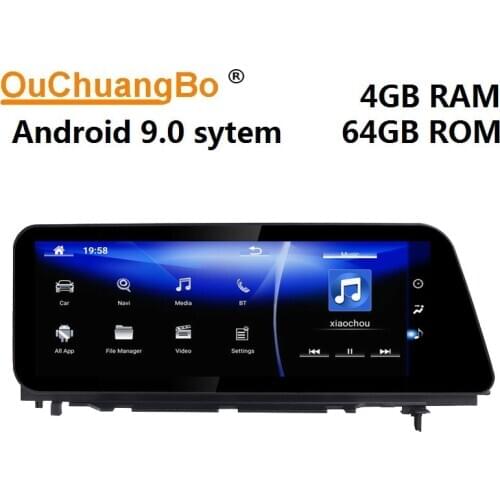 Ouchuangbo multimedia radio for RX RX200 RX350 RX450 2016-2018 with 12.3 inch android 9.0 GPS navigation 4GB RAM 64GB ROM