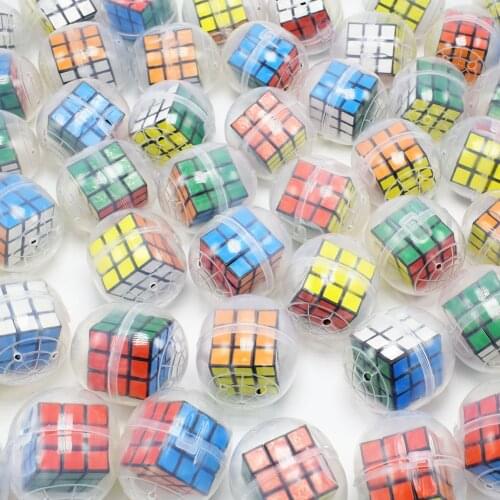 3CM Novelty Funny Relaxing Toy magic Cube Surprise Egg Capsule Egg Ball Model Puppets Toy Kids Toys for Children