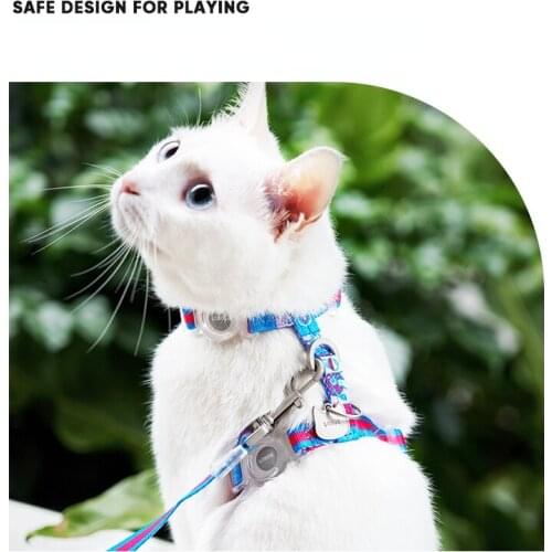 LORDE pet cat collars leash Cat rope chest strap Vest-style anti-strike Walk cat artifact Harness for cats kitten accessories