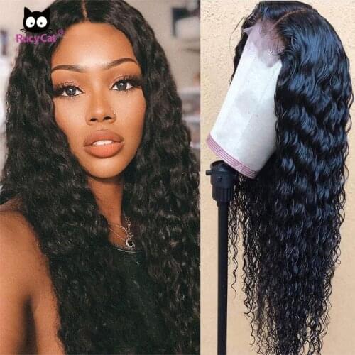 RucyCat Deep Wave Closure Wig Human Hair Wigs 4x4/5x5/6x6/ Lace Closure Wig 32 Inch Lace Front Wig Brazilian Hair Wigs