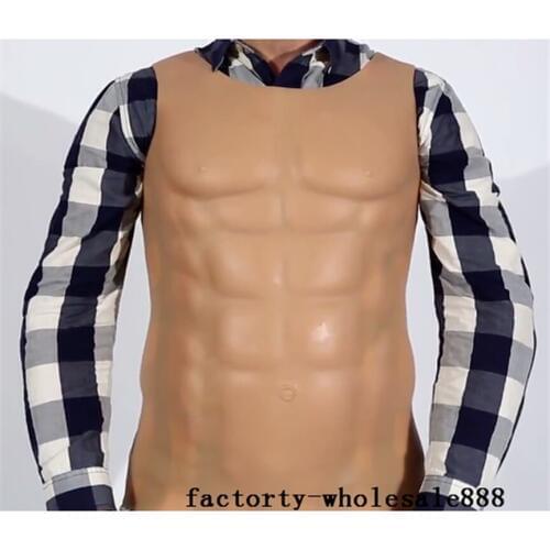 Fake Hunk Chest Muscle Man Silicone Fake Chest Muscle Pecloralis Muscle Cosplay Gifts for Man