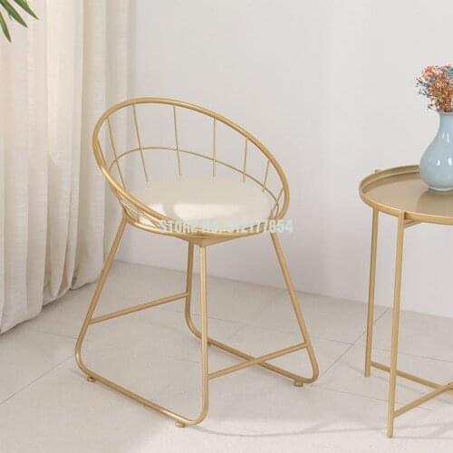 Butterfly net red light luxury ins makeup stool dressing chair manicure girl bedroom backrest is now simple Nordic soft bag