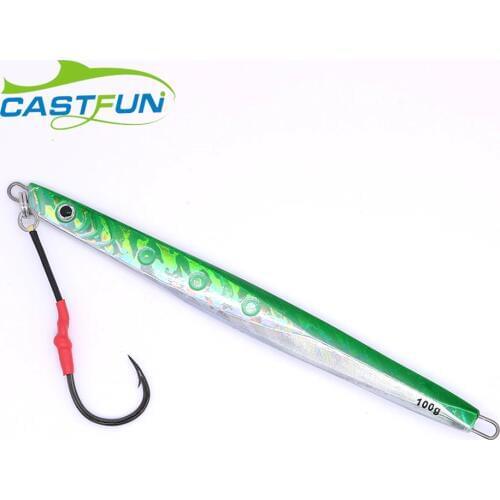 CASTFUN Benthos Speed Jig 100g 150g 200g 300g 1pc Vertical Jigging With Mustad Jigging Hook Metal Jig Lures Fishing Tackle