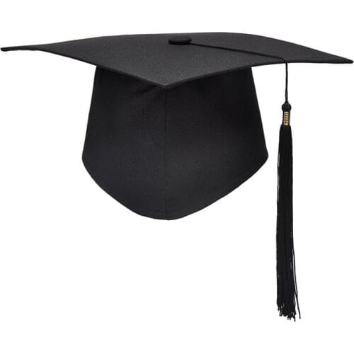 School Graduation Party Tassels Cap plastic board University Bachelors Master Doctor Academic Hat Black