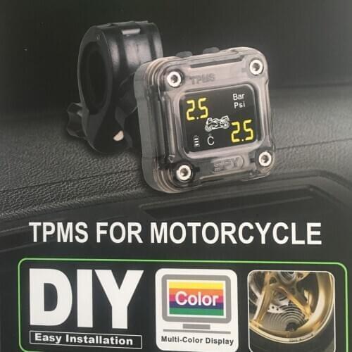 Motorcycle Tire Pressure Monitoring System bracket Handlebar Stick Visual and Audile alarm system security for motorcycle