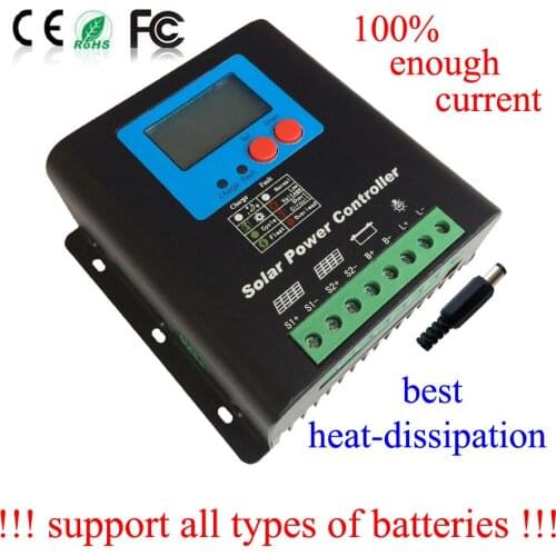 50A 12V/24V Auto-work Solar Charge Controller, 12V 24V Solar Battery Controller 50A Home use