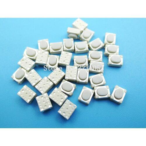 100PCS/LOT 3*4*2.5mm SMD Tact Switch 4 Pin Touch Micro Switch Push Button Switches 3x4x2.5H White Button Car Remote Key Button B