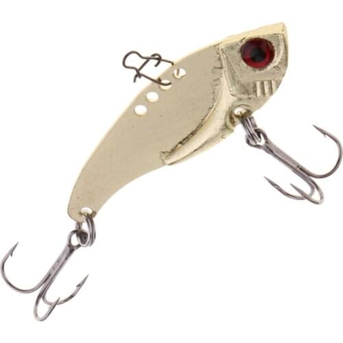 VIB Fishing Lure Metal Hard Bait with Treble Hooks for Bass Trout Walleye Fishing Spoons