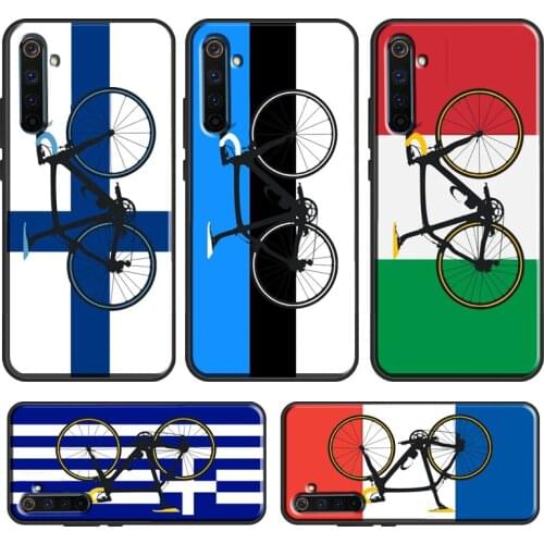 Bike Flag Kazakhstan Germany Greece Case For OPPO Realme 8 Pro 6 7i Q3 GT C21 C15 C3 Cover For OnePlus 9 8 Pro 8T Nord 7 Pro
