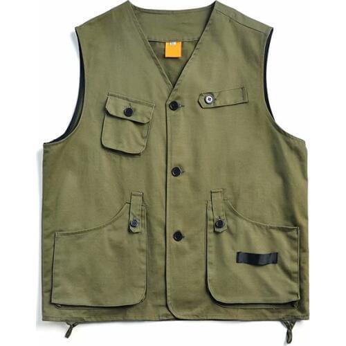 2020 New Mens Vests Fashion Japan Style Work clothes 100% Cotton Vest men Tops Casual Streetwear sleeveless Men Clothing Vests