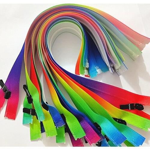 10/20/50pcs 3# Open end 70cm(27.5 inch) colorful nylon zipper, Printed Nylon Zippers DIY tailoring,sewing craft Garment