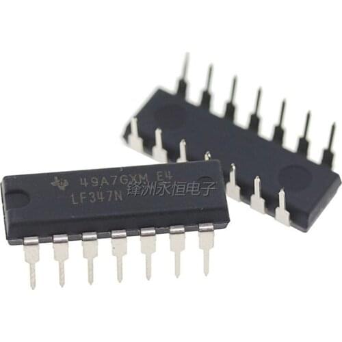 10PCS In-line LF347N DIP-14 Brand New Original Imported Broadband JFET Input four Operational Amplifier