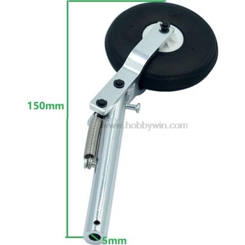 150mm Alum Spring Shock Absorb Landing Gear 5mm Recording with PU tyre RC Airplane parts