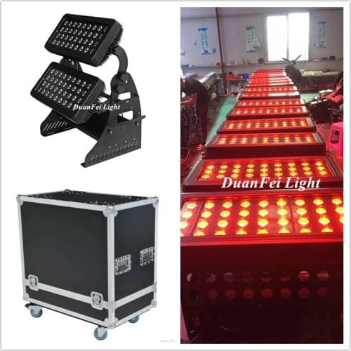 2pcs+2Flycase) Flight Case 72x14w RGBWA 5IN1 Led Wall Washer Stage Light LED Wash Wall City Color Lightings