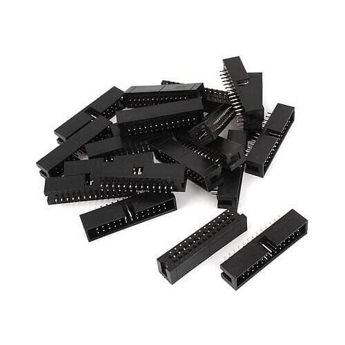 20pcs 2.54mm Pitch IDC Box Header DC3-26P 2 Row 26 Pins JTAG Connector
