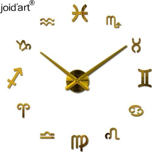 2020 new acrylic wall clock quartz watch living room modern 3d mirror stickers reloj pared horloge large decorative diy clocks