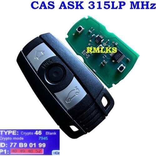 315LP 3 Button Car Remote Smart Key Card with Blade For BMW 3 5 Series X1 X6 Z4 CAS3 ID46 PCF7945 Chip