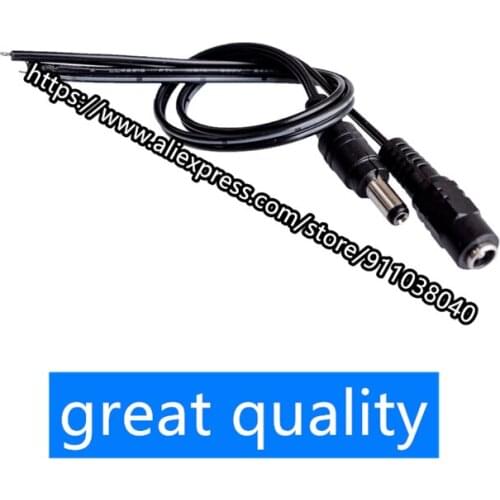 5PCS/LOT DC Male + Female Adapter Cable DC DC Power Male Female Head Monitoring Power Cord Adapter