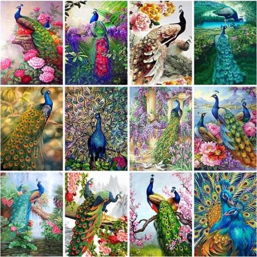 DIY 5D Diamond Painting Cartoon Peacock Diamont Embroidery Animal Cross Stitch Full Round Drill Resin Home Decor Manual Art Gift