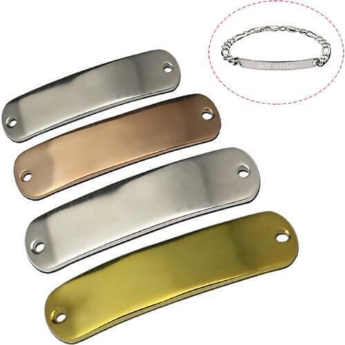 Beadsnice 925 Sterling Silver Stamping Blanks Rectangle Connector for Bracelet DIY Making 34506