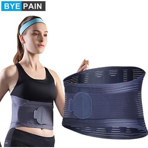 BYEPAIN Lower Back Lumbar Brace Support Pain Relief Belt,Protects Relieves Back Pain Stabilizing Lumbar with Breathable Mesh