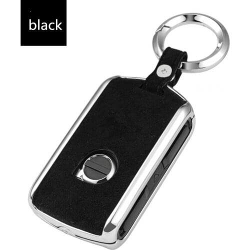 Genuine Leather Galvanized Alloy For VOLVO S90 V90 XC90 XC60 XC40 Car Key Case Cover Accessories