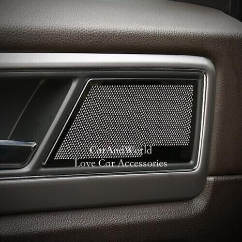For Volkswagen VW Teramont Atlas 2017-2019 Interior Door Handle Speaker Ring Cover Horn Sound Stereo Frame Trims Car Accessories