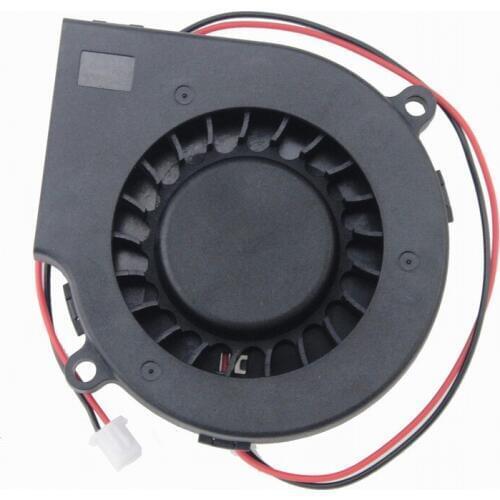 Gdstime 5 pcs DC 12V 0.2A Brushless Turbine Cooling Blower Fan Cooler 2-Pin 2900RPM 75x15x45mm 7.5cm Brushless Cooling Cooler