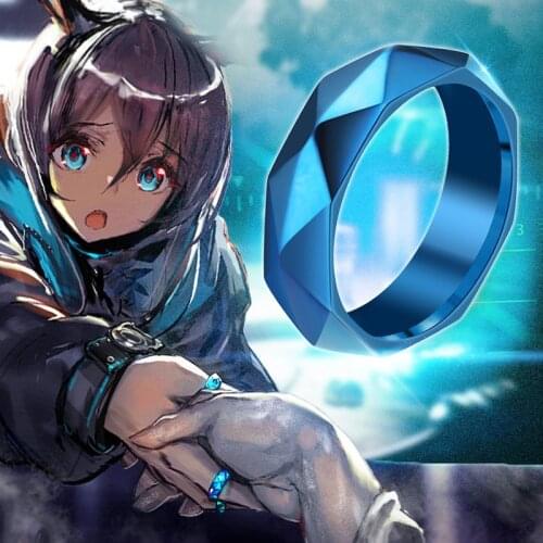 Anime Game Arknights Amiya Theme Finger Ring Titanium Steel Fashion Jewelry Cosplay Xmas Gift