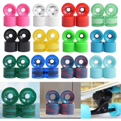 4x 78A Hardness Skateboard Wheels 70X51mm Longboard Roller Parts