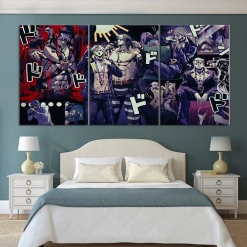 3 Pieces Anime JoJos Bizarre Adventure Canvas Paintings Modular Art Pictures for Living Room bedroom Home decoration