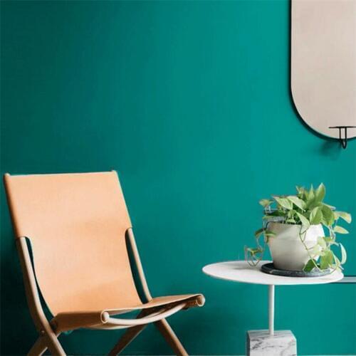 Beibehang Modern minimalist style blue wallpaper plain solid color light luxury bedroom restaurant living room wallpaper clothin