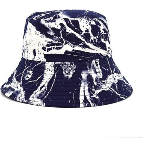 2021 Cotton Fashion Joker Print Two Sides Wear Bucket Hat Fisherman Hat Outdoor Travel Hat Sun Cap Hats for Men and Women 379