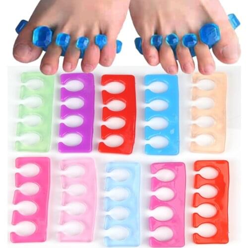 Nail Art Silicone Toe Separator/Finger Separator For Manicure Pedicure Nail Tool Soft Recyclable Finger Divider Form Manicure To