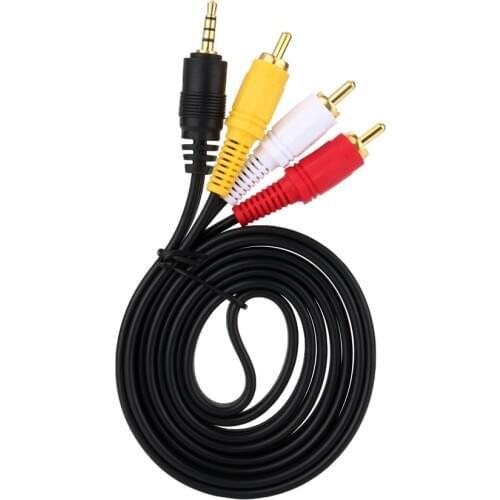 3.5mm Jack Plug to 3 RCA Male Cable AV Stereo Audio Video Adapter Cord 1.5M For Connecting Your Camcorder/DV To TV Set 2021