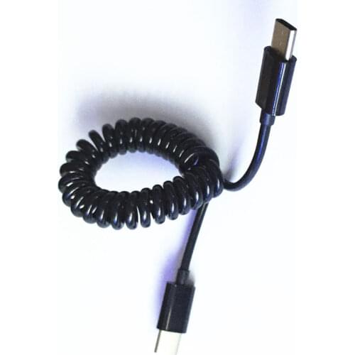 Spiral Coiled USB 3.1 C-TYPE male to USB 3.1 C-TYPE male adapter adaptor Cable 1m