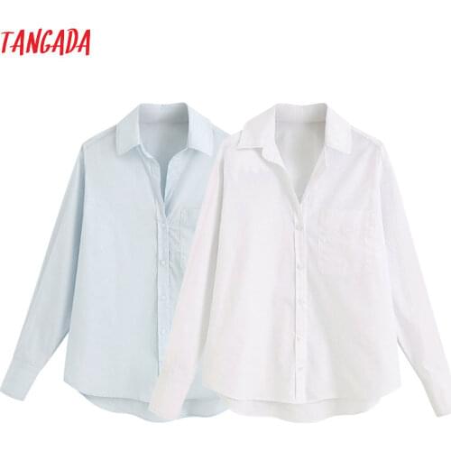 Женские белые рубашки Tangada China At AliExpress
