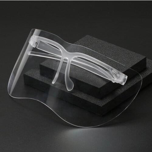 Face Shield Goggles Sunglasses Spectacles Transparent Anti-fog and Face Mask Splash Half Face Shield Protector Mask